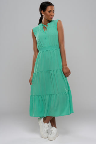 ONLY Nova Lux Oli Long Dress - Green