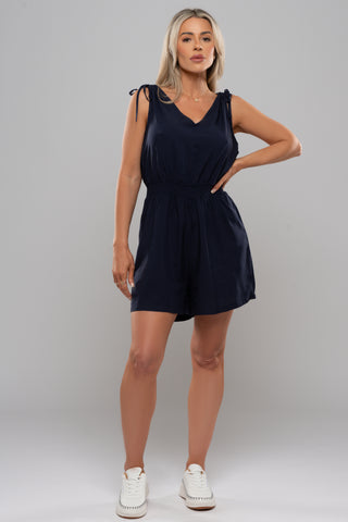 ONLY Nova Life Ruching Playsuit - Navy