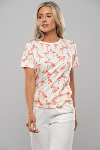 Sugarhill Brighton Maggie T-shirt - Flamingo Flock