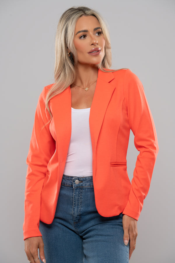 Ichi Kate Blazer - Hot Coral