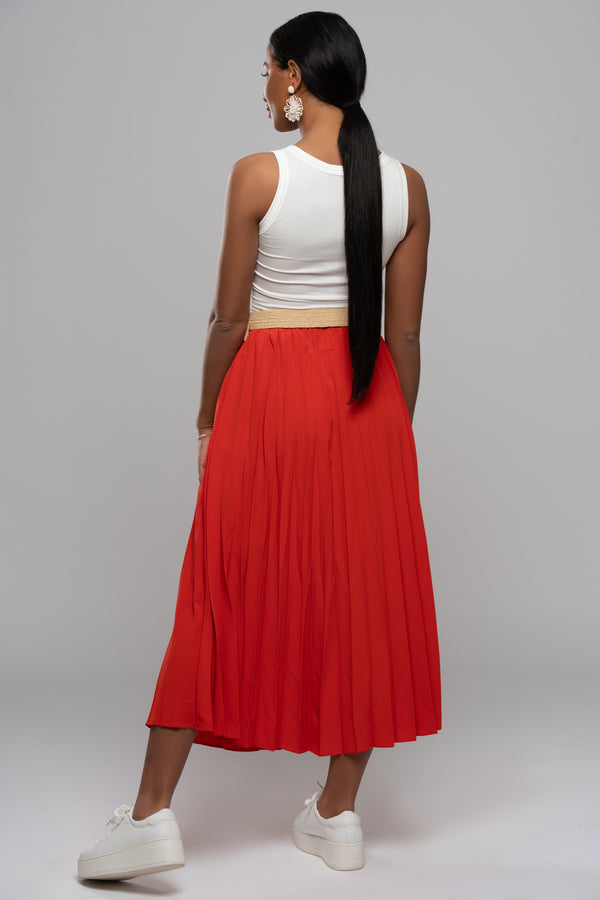 B.young Deson Skirt - Aurora Red