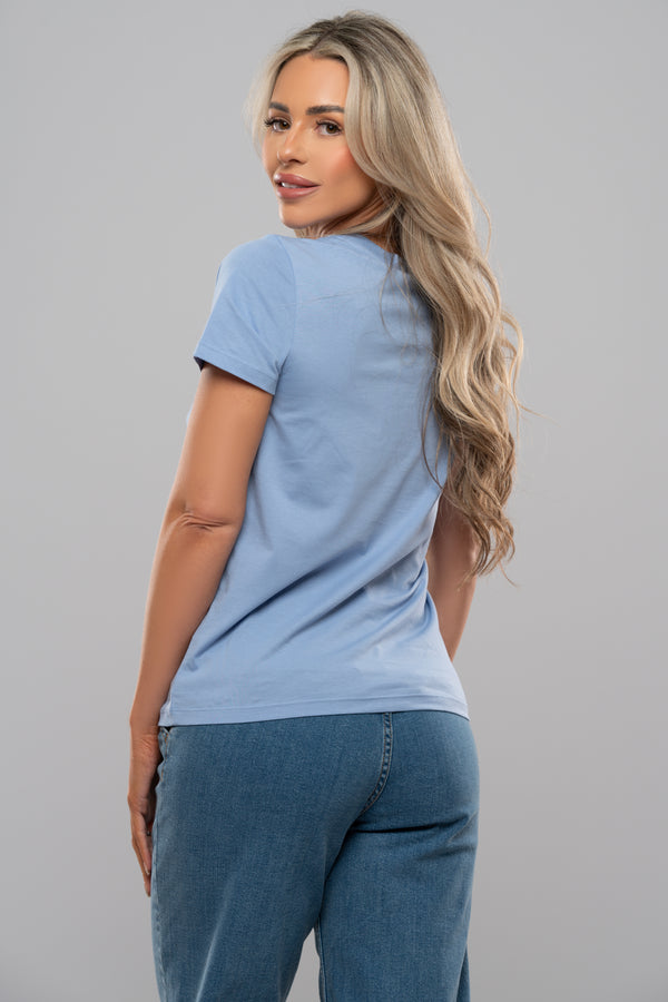 Ichi Runella Femme fabuleuse T-Shirt - Blue