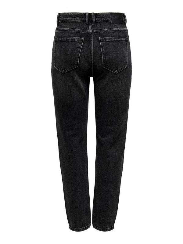 ONLY Emily Straight Leg Jeans - Black Wash 30" Leg
