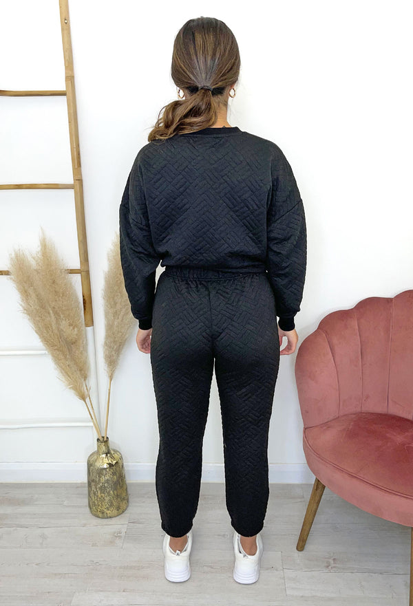 ONLY Square High Waisted Sweatpants - Black