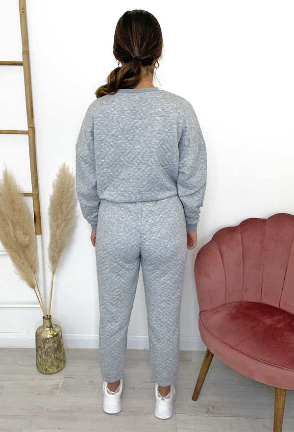 ONLY Square High Waisted Sweatpants- Light Grey
