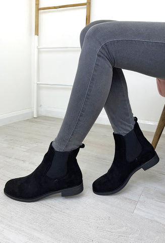 Chelsea Ankle Boot - Black Suede