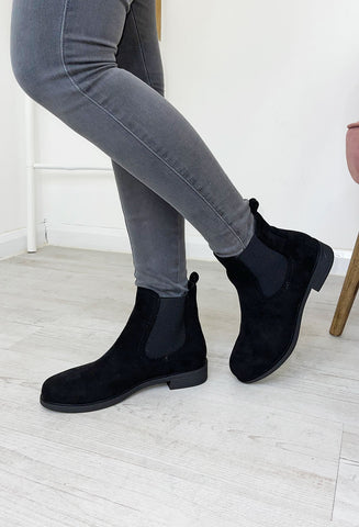 Chelsea Ankle Boot - Black Suede