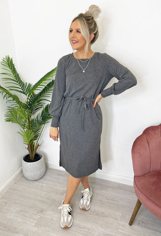 Ichi Kyla knitted Dress - Dark Grey