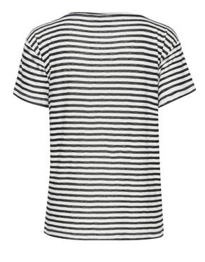 Ichi Josephine Striped T- Shirt - Black