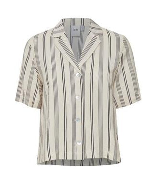 Ichi Tiffany Striped Short Sleeve Shirt