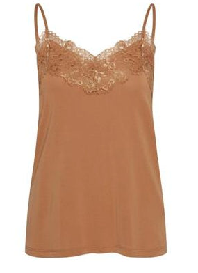 Ichi Louise Lace Cami - Sunkissed