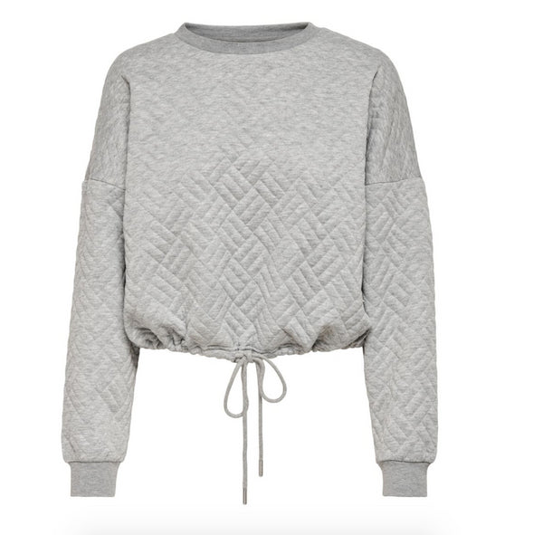 ONLY Square Long Sleeve Sweatshirt - Light Grey