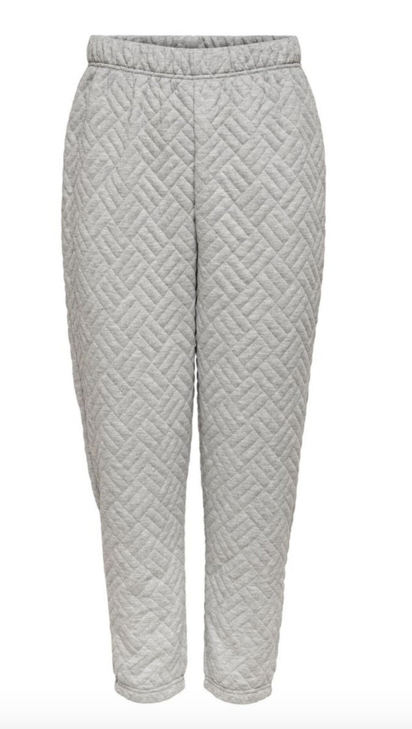 ONLY Square High Waisted Sweatpants- Light Grey