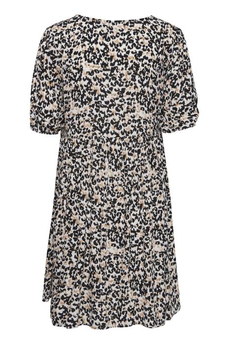 ICHI Marrakech Smock Dress - Leopard